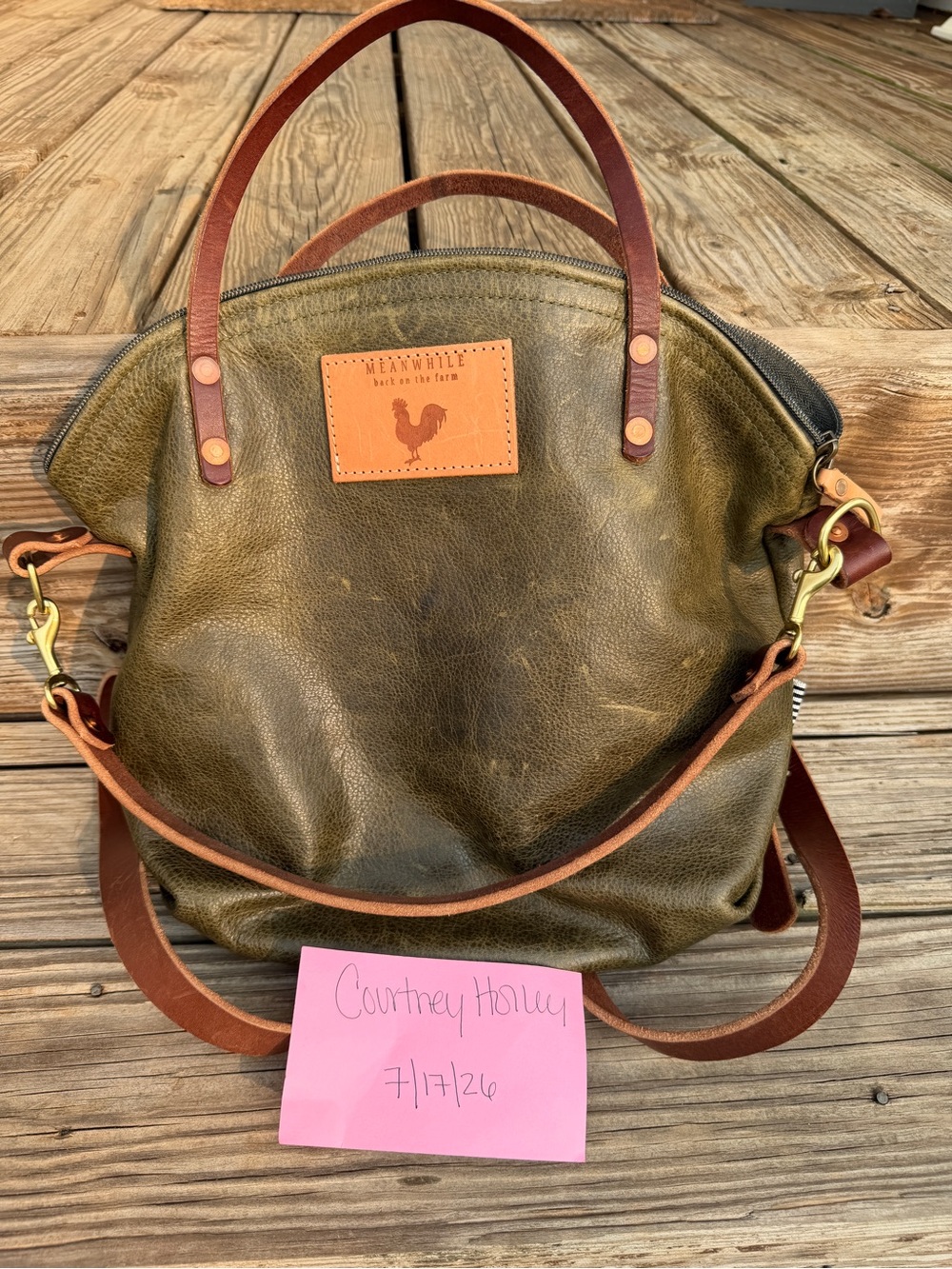 Meanwhile Back on the Farm Olive Green 2.0 Backpack